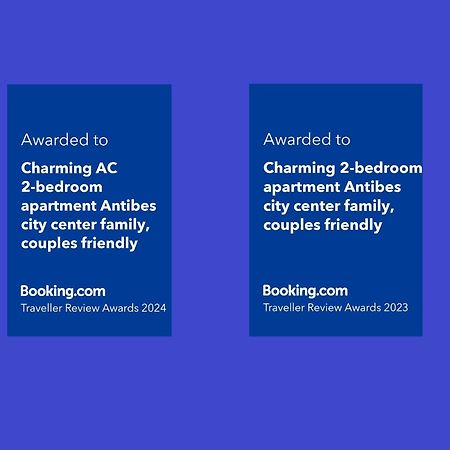 Charming Ac 2-Bedroom Apartment Antibes City Center Family, Couples Friendly Exterior photo